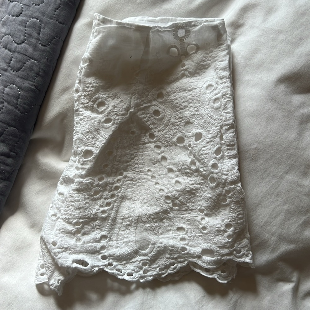 White Eyelet Lace Shorts